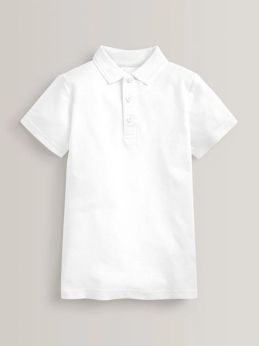 White Slim Fit Polo T-Shirt For Men