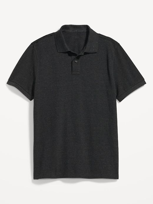 Black Slim Fit Polo T-Shirt For Men
