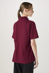 Regular Fit Polo Maroon T - Shirt for Women