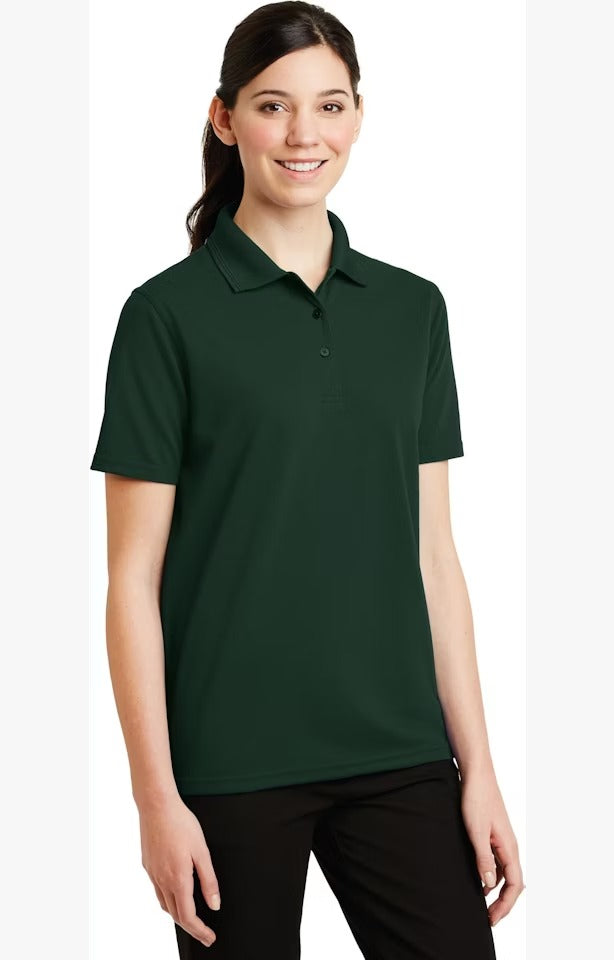 Regular Fit Polo Dark Green T - Shirt for Women